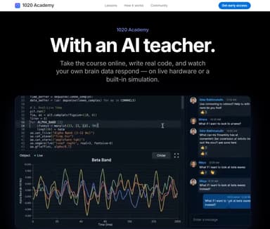 1020 Academy: Learn BCI Development with Live Brain Data